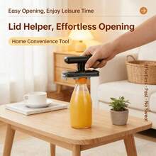 1 Pc, Labor-Saving Lid Opener, Easy Twist Multi-Function Manual Jar And Bottle Opener, Adjustable, Suitable For Kitchen Use, St. Patrick's Day - Black - View 2