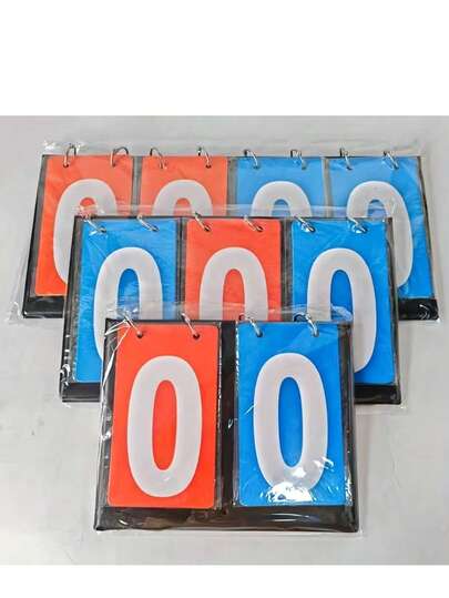 1pc Multi-Functional Scoreboard, 2/3/4 Digit Flip Score Card For Ping Pong, Basketball, Portable And Convenient