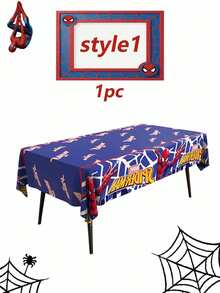 Marvel Party Tablecloth Set - Exclusive Design With Vibrant Superhero Artwork, 1-3 Pcs Waterproof Tablecloth Printed With Pattern, Perfect For Party Decor, Retro Gaming Gatherings, Adding Fun And Vitality To Any Fan Party - Multicolor - View 10