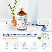 HIQILI 杜松子精油，浓郁木质香调，纯杜松精油，适用于放松、清洁、按摩、SPA、皮肤及足部护理，可添加到香薰机、净化乳液中 - 100毫升/30毫升/10毫升杜松油 - Juniper Berry - 查看 7