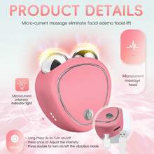 180mAh 电动微电流面部提拉美容仪，滚轮按摩器 - 彩色 - 查看 9