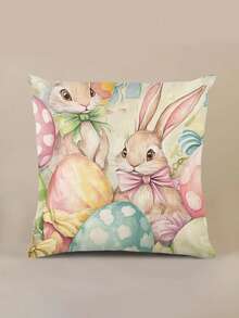 1 pezzo Runner da tavolo con motivo coniglietto di Pasqua, runner da tavolo con motivo uova di Pasqua, decorazione casa di Pasqua, 1 pezzo runner da tavolo, 4 pezzi sottopiatti, 1 pezzo federa, 3 prodotti disponibili, decorazioni per la casa per interni/esterni, forniture per feste, decorazione per la stanza. Adatto per decorazione casa e cucina di Pasqua e decorazione per eventi e feste. - Multicolore - Visualizzare 8