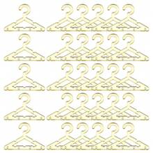 50pcs Clothes Hanger Earring Holder, Mini Acrylic Coat Hangers Earring Hangers Hanger Rack For Earring Holder Organizer Stand Studs, Gold Tone - 金色 - 查看 1