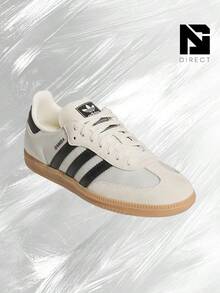 Adidas Samba OG Cream White Core Black Gum (GS)– Women's Lifestyle Sneakers – Shose For Woman-Vintage-Spring & Summer-Inspired Running Shoes, Shock-Absorbing Comfort, Gym To Streetwear Casual Wear-Easter Gift–JQ3644 - Cream White/Core Black/Gum - 查看 2