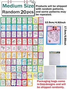 10pcs DIY Watercolor Painting Board - Creative Drawing Set, Includes 4 Colors Mini Watercolor Paints - Multicolor - View 17