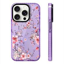 1PC Pink Cherry Blossom Phone Case, Watercolor Style, Phone Case For IPhone 17 Pro Max 17 Air 17Pro 16 15 14 13 12 11 Pro Max, Floral Gift, Spring Blossom Design, Delicate Pink Flowers Theme, Artistic Floral Pattern, Cherry Blossom Lover Present - 淡紫色 - 查看 5