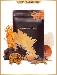 Mushroom Coffee USDA Organic With 6 Adaptogenic Mushrooms And MCT Oil, USA Grown Instant Coffee For Better Energy, Focus, Digestion, Immunity With Turkey Tail, Shiitake, Lion's Mane, 30 Servings - 1 cái - Xem 6