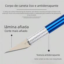 Estilete De Precisão em Alumínio - Várias Cores - preto - Visão 2