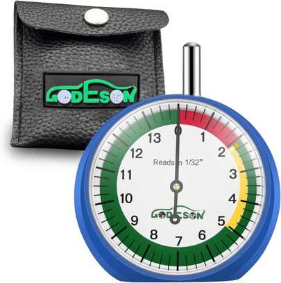 GODESON Dial Type Tire Tread Depth Gauge 88703 Professional For Motorcycle, Car,Truck And Bus