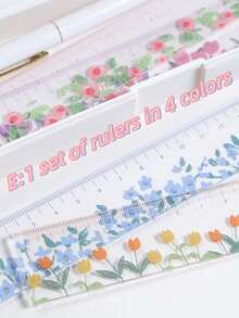 1 Transparent Plant Ruler, Flower Ruler, And Acrylic Ruler (5.91 Inches, With Centimeter Markings), Suitable For Use In Schools And Offices! - A - View 5