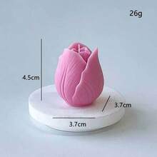 1pc Tulip Shaped Scented Candle, Home Decor Accessory, Weight: 26g, Size: 3.8*4.5cm - 1PC - View 13
