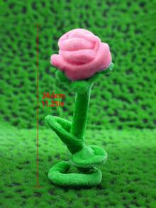 1个可爱玫瑰桌面摆件，直立式花朵装饰，浪漫爱情主题，美观家居装饰，卡通可爱风格，创意花卉展示，节日装饰，适用于客厅、卧室、书桌、书架、咖啡桌、窗台，情人节、春季装饰，派对场景，拍照道具，温馨家居装饰，创意礼物 - 彩色 - 查看 17