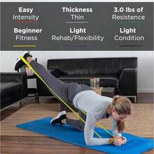 Juego de bandas de resistencia sin látex para ejercicio r e inferior del cuerpo entrenamiento de fuerza terapia física pilates rehabición amarillo rojo y verde principiante-060 - Sin látex versión antigua - Ver 3