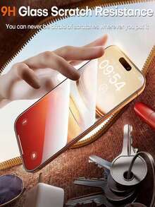 2pcs - Ultra-Clear Tempered Glass Screen Protector, Compatible With IPhone 17 Pro Max/17/16 Pro Max/16 Pro/16 Plus/16E/16/15 Pro Max/14 Pro/13/12 Mini/11/Xs Max/XR Series. High Quality, Full Coverage, Anti-Fingerprint, Anti-Drop, Anti-Scratch, 9H+ Hardness, Compatible With Phone Cases. - Clear - View 8