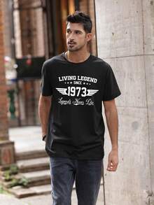 Camiseta hombre cuello redondo y manga corta. Estilo casual con estampados modernos y cómodos. Para hombres y mujeres, estilo pareja, pareja, camiseta de manga corta con estampado de moda - Negro - Ver 2