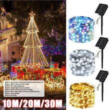 200/300 LED Solar Power String Fairy Lights Garden Outdoor Party Christmas Lamp[White,33FT 10M 100LED - 1 - 查看 3