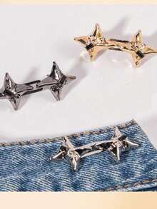 1PC Aluminum Alloy No Sew Belt Adjustable Size 25 To 44 Inches Strong Clips For Jeans Pants Skirts Dresses Ideal For Weight Changes Daily Travel Formal Events Practical Gift For Friends Family Limited One Per Order - Ngôi sao - Xem 8