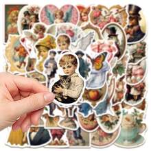 50张/套 复古维多利亚时代贴纸，怀旧风格，印有励志名言，色彩鲜艳，适用于水瓶、滑板、日记本、剪贴簿、派对用品，涂鸦风格，趣味贴纸 - A - 查看 5