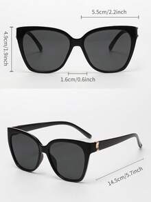 Unisex Retro Square Large Frame Plastic Sunglasses, Classic Style For Outdoor Sports, Cycling, Travel, Beach, Driving, Fishing, Summer UV Protection - Black - View 5