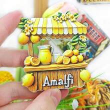 1pc Colorful Resin Fridge Magnet, Italy Travel Souvenir Florence, Milan, Venice, Dolomites, Sicily, Amalfi Lemon, Alberobello Art Decor For Refrigerator, Whiteboard, Cabinet, Dishwasher, Kitchen, Home, Valentine's Day Gift, Friends & Family, Historical Culture, Personalized Creative Cartoon Stationery Decoration, Shop Display - Multicolor - View 17