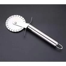 Pastry Ravioli Wheel Cutter, Stainless Steel Single Roller Pizza Slicer Wheel Cutters, Pastry Pasta Pie Crusts Cookies Crimper Cutter Dough Pizza Ravioli Wheel Tools Wavy Blade - Initial - View 7