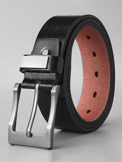 Men's Designer Casual Belts With Metal Needle Buckle - High-Quality Faux Leather Fashion Luxury Belt, Versatile For Everyday & Formal Wear, Everyday Accessory | Modern Belt Design | Durable Belt, Perfect Father's Day And Valentine's Day Gifts