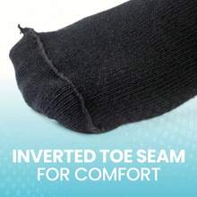 2/4/6pairs Extra Wide Socks Designed For Swollen Feet, Featuring A Unisex Comfort Style With A Non-Restrictive Top, Available In A Classy Black Color, Perfect For Year-Round Use - Multicolor - View 5