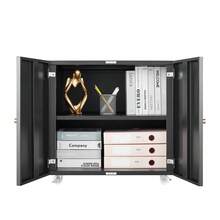 Carrito Móvil de Metal con Estante Ajustable Archivador para Impresora para Oficina en Casa, Debajo del Escritorio o Sala - Negro - Ver 1