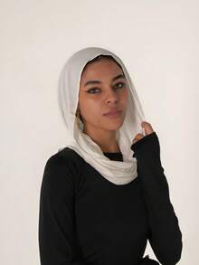 1pc Women's Instant Classic Solid Color Hijab, Pre-Sewn Turban Style Scarf With Adjustable Versatile Wearing Methods, Soft Comfortable Viscose Fabric Suitable For Daily, Sports, Yoga - Multicolor - View 21