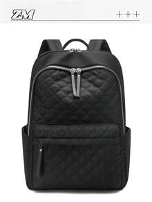 Functional City Backpack | Interpreting The Aesthetics Of All-Weather Commuting. Unlock The Absolute Visual Sovereignty Of Daily Life And Travel, Equipped With A Scientific Modular System: The Entire Series Adopts A Diamond Quilting Process, And The Multi-Pocket Design Realizes The Classification And Storage Of Items. - Multicolor - View 2