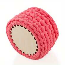 Round Wooden Crochet Basket Bottom - DIY Yarn Basket Weaving Kit, Handmade Tote Bag Wallet Base, Wooden Crochet Accessories - A - View 5