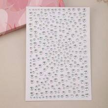 2包梦幻珍珠贴纸，几何圆形树脂珍珠，自粘闪光装饰，适用于工艺品、塑料表面，一次性 - 亮白色，可用于DIY发饰、面部、身体、指甲和手机壳装饰 - A - 查看 3