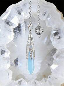 1/3/6/10 piezas Cuarzo natural para sanación espiritual, para radiestesia de agua, adivinación espiritual, collar de joyería con colgante de cristal de cuarzo en forma de cono - Multicolor - Ver 29