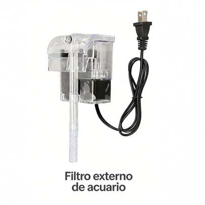Filtro Colgante para Acuario con Bomba Potente | Filtración Multietapa de Plástico Alto Calidad, Adecuado para Agua Dulce y Marina, Fácil Instalación