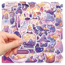 50 piezas Pegatinas de dibujos animados de pociones mágicas de color púrpura gótico, adecuadas para scrapbooking, diarios, portátiles, botellas de agua, coches, diseños basados en la fe con mensajes positivos, gran regalo - Multicolor - Ver 4