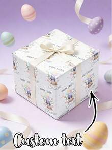 Personalized Packaging Paper/Beautiful Easter Gift Wrapping Paper/Easter Bunny Pattern Wrapping Paper/Easter Eggs/Personalized Easter Bunny Wrapping Paper - Multicolor - View 5