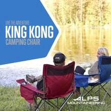 Folding chairALPS Mountainee  Kong - Sillas de Camping para Adultos con porsos de Malla y Bolsillos construidas duraderas y fiab con M de Acero Pble Compacto carbon/citricosSilla plegable - CarbnCtricos  Nuevo - Ver 3