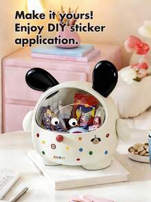 1个带翻盖的发饰收纳盒 - 多用途收纳，可收纳化妆品、糖果、钥匙、珠宝 | 适用于办公室、宿舍、卧室的桌面收纳盒 | 送给女孩的礼物，生日礼物，返校礼物，圣诞装饰品。 - 彩色 - 查看 11