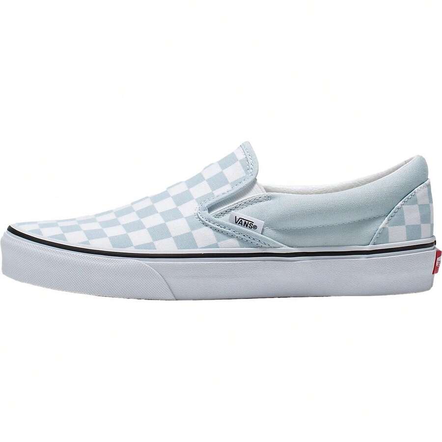 Vans Women's CLASSIC SLIP-ON Shoes - (棋盤格)淺藍色/ - 查看 1