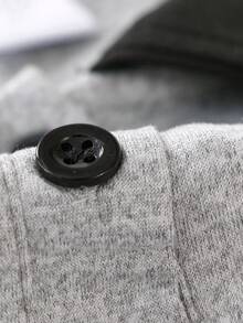 Boys' Summer New Funny Car & Letter Print Short Sleeve Polo T-Shirt, Children Summer Outfit - Grey - View 6