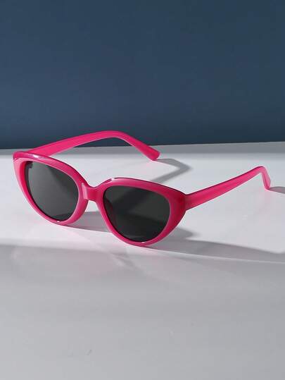 Retro Cat Eye Frame Purple Sunglasses, Plastic Fashion Sunglasses For Outdoor Travel Beach Vacation Casual Wear, Summer UV Protection Driving Glasses