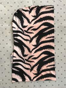1pc Striped Print Turban Headband With Lining - Tiger Stripe Print - View 3