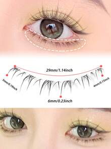 5 Pairs Transparent Stem False Eyelashes, Can Be Trimmed, Looking, Korean Eyelash Style, Reusable - Natural Short Lashes - View 5