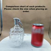 Botella de vidrio creativa recomendada, botella de vino, material de borosilicato alto - suave y resistente al calor| Adecuado para whisky, vodka, etc., añadiendo un sentido de ceremonia al servir bebidas.Ideal para exhibición en bar o mesa ¡Lo mejor de la temporada! - Botella de vino de vidrio con forma de granada - Ver 6