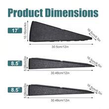 Adjustable Squat Wedge Block Set Of 3 – Multi-Angle (8.5°, 17°, 34°) Yoga & Fitness Incline Board For Squats, Calf Stretch, Weightlifting – Portable Slant Board For Gym & Home Workout - Black - View 5
