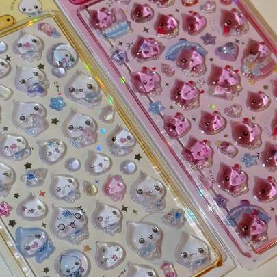 SHARLOVY 1张动漫卡通贴纸，可爱贴纸，可重复使用防水贴纸，DIY手工贴纸，适用于DIY手机壳、DIY笔记本贴纸、DIY工艺品、笔记本电脑、礼品包装、派对装饰，是完美的节日礼物，也是送给粉丝和朋友的礼物。