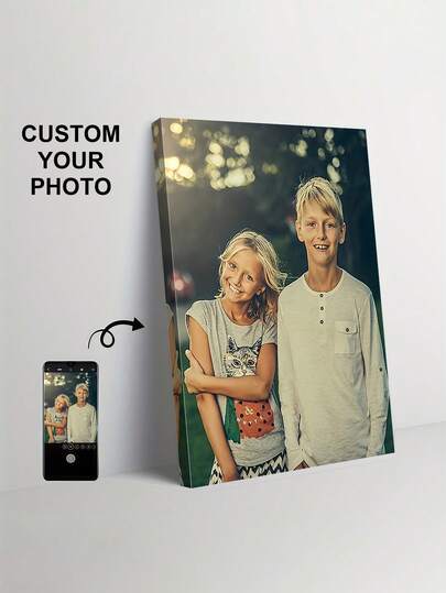 لوحة كانفاس مخصصة بالصور لافتة الترحيب - ملصق صور شخصي، مثالي للعائلة والأعياد الميلادية والذكرى السنوية والأعراس وعيد الحب والمناسبات الخاصة الأخرى - ديكور داخلي/خارجي متعدد الاستخدامات، تصميم مسطح 2D، عنصر ديكور مثالي للغرفة.