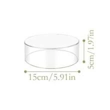 Giá trưng bày acrylic 3 kích cỡ, đế tròn trong suốt xếp lồng vào nhau, thiết kế đáy rỗng, thích hợp để trưng bày trang sức, bánh ngọt và đồ dùng tiệc tùng. - trong suốt - Xem 6