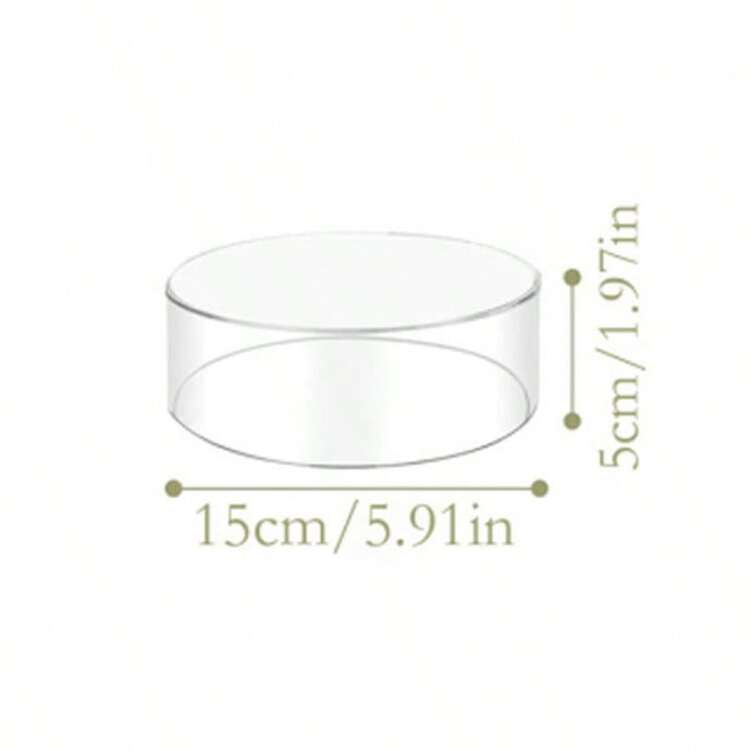 Giá trưng bày acrylic 3 kích cỡ, đế tròn trong suốt xếp lồng vào nhau, thiết kế đáy rỗng, thích hợp để trưng bày trang sức, bánh ngọt và đồ dùng tiệc tùng. - trong suốt - Xem 6