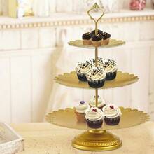 10 Pieces Gold Metal Cake Stand Set, Cupcake Holder Pastry Candy Fruits Serving Plate, Gold Dessert Table Stands And Trays Set For Wedding Birthday Baby Shower Bridal Shower Tea Party - 預設 - 查看 9
